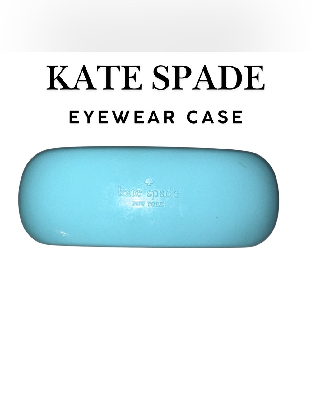 Kate Spade New York Teal Blue Hard Shell Eyewear Case Glasses/Sunglasses